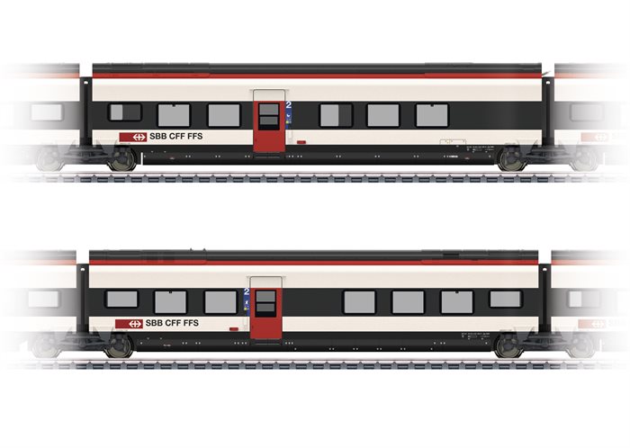 Märklin 43462 Ergänzungswagen-Set 2 zum RABe 501 Giruno, KOMMENDE NYHED 2022