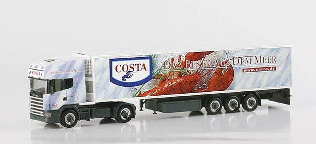 Herpa 148672 Scania 164 TL Kühlkoffer-Sattelzug "Costa"