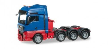 Herpa 304382 MAN TGX XXL 640 E6 Schwerlast-SZM blau