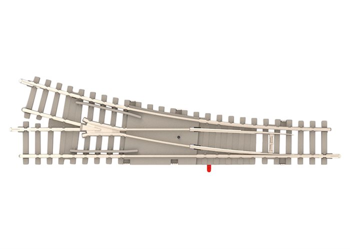 Minitrix 14539 Rechts-Weiche mit Betonschwellen 112,6 mm, KOMMENDE NYHED 2023