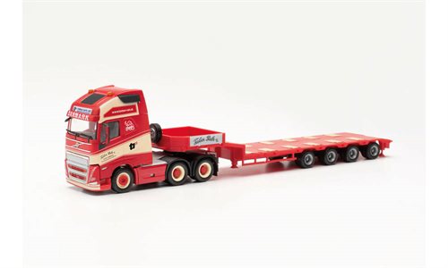 Herpa 316354 VOLVO FH 16 GL. XL 2020 6X4 SEMITIEFLADE-SATTELZUG „TORBEN RAFN“ (DÄNEMARK/SOMMERSTED), H0 KOMMENDE NYHED 2023