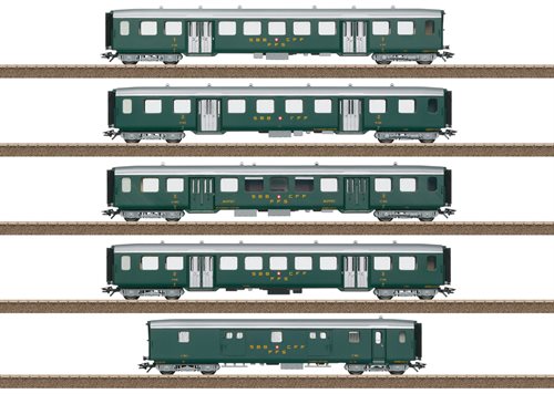 Trix 23134 Leichtstahlwagen-Set zur Ae 3/6 I NYHED 2022