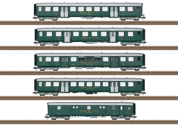 Trix 23134 Leichtstahlwagen-Set zur Ae 3/6 I NYHED 2022