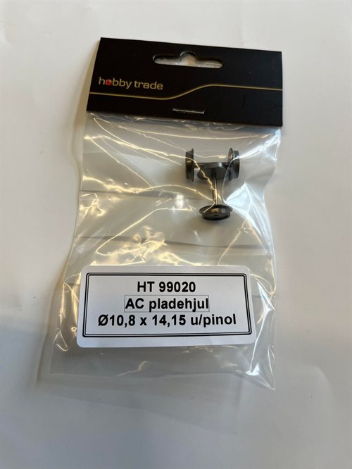 Hobbytrade 99020 AC Pladehjul  Ø 10,8 x 14,15 u/pinol, 2 stk