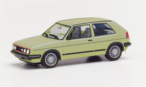 Herpa 430838-003 VW GOLF II GTI, RACINGGRÜN METALLIC, H0 KOMMENDE NYHED 2023