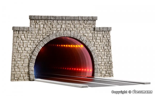 Viessmann 5097 Vejtunnel, klassisk med LED spejleffekt og dybdevirkning, H0 NYHED 2020