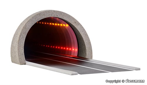 Viessmann 5098 Vejtunnel, moderne med LED spejleffekt og dybdevirkning, H0 NYHED 2020