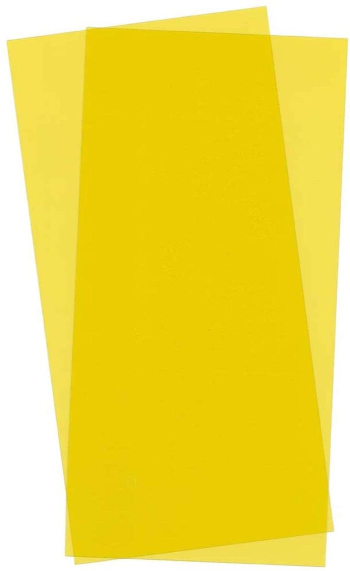 Evergreen 9904 Scale Models Yellow Transparent Sheet 15 x 30 x 0,25 cm, 2 pc