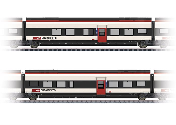 Märklin 43461 Ergänzungswagen-Set 1 zum RABe 501 Giruno, KOMMENDE NYHED 2022