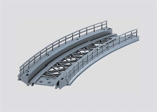 Märklin 7267 Buet brostykke, 360 mm til M- eller K-skinner