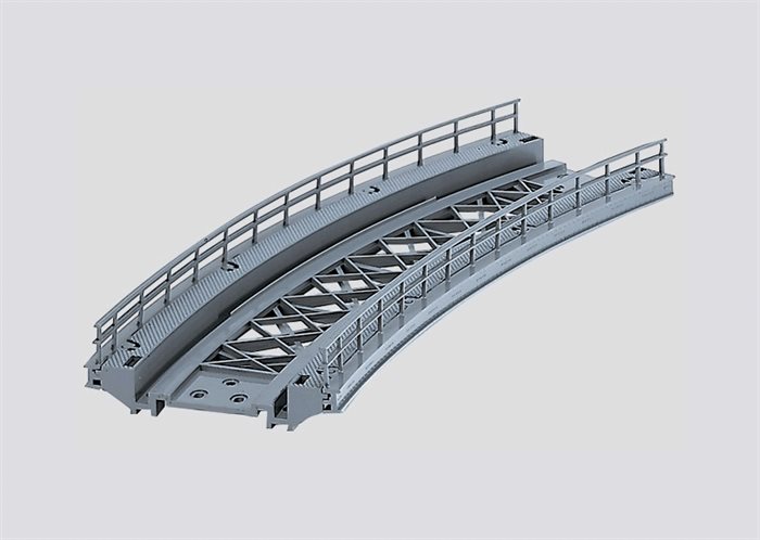 Märklin 7267 Buet brostykke, 360 mm til M- eller K-skinner