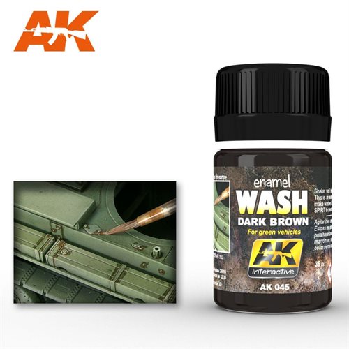 AK045 DARK BROWN WASH FOR GREEN VEHICLES