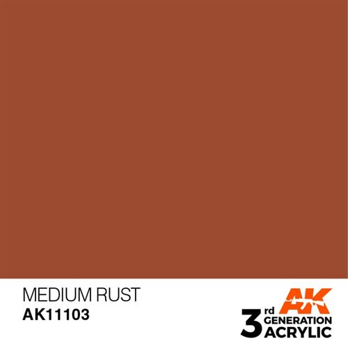 AK11103 Akryl maling, 17 ml, medium rust - standard