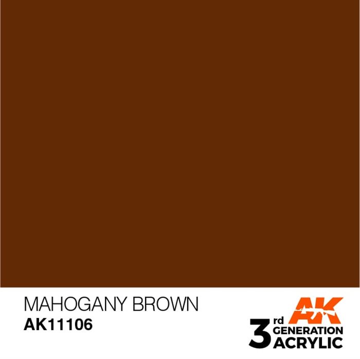 AK11106 Akryl maling, 17 ml, mahogany brown - standard