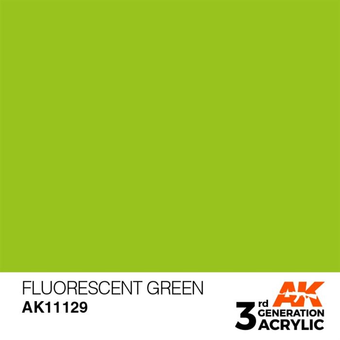 AK11129 Akryl maling, 17 ml, fluorescent green - standard