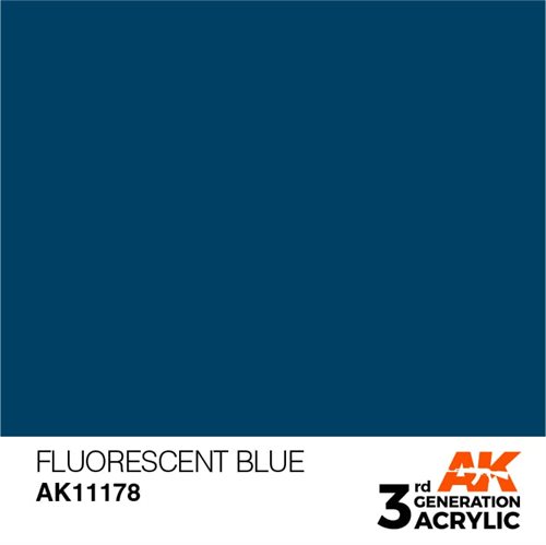 AK11178 Akryl maling,17 ml flourescent blue - standard