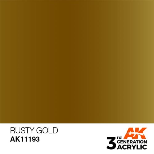 AK11193 Akryl maling, 17 ml, rusty gold - metallic