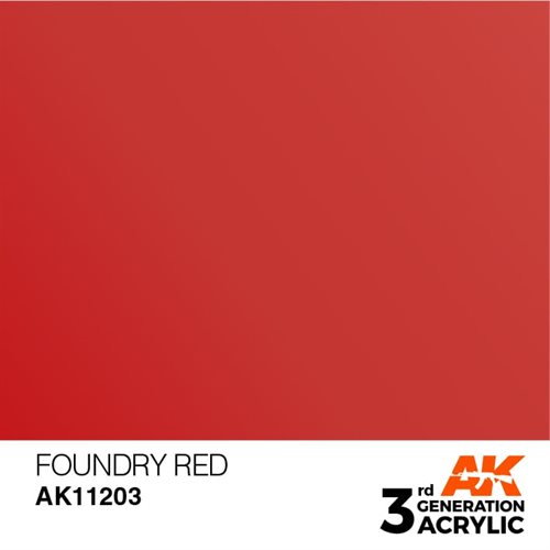 AK11203 Akryl maling, 17 ml, foundry red - metallic