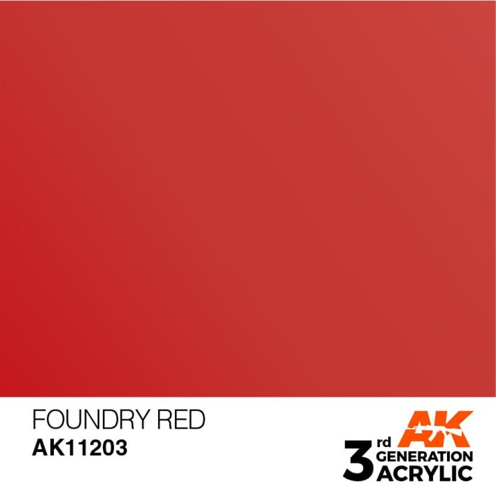 AK11203 Akryl maling, 17 ml, foundry red - metallic