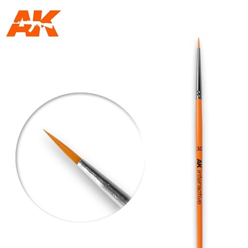 AK601 3/0 ROUND BRUSH. SYNTHETIC