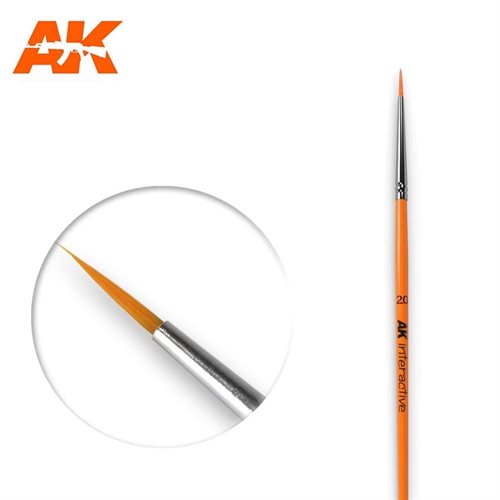 AK602 2/0 ROUND BRUSH. SYNTHETIC