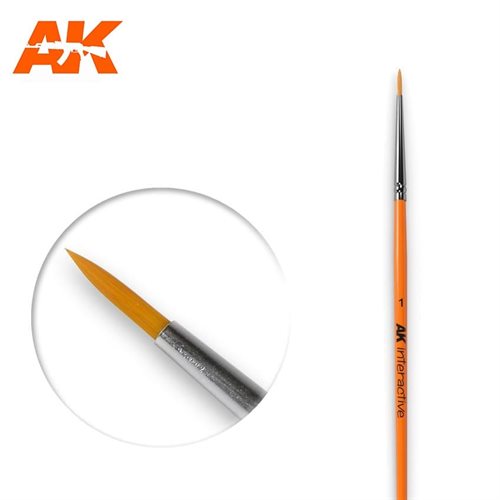 AK603 1 ROUND BRUSH. SYNTHETIC