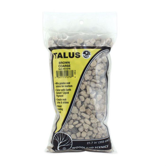 Woodland Scenics 1276 Coarse Brown Talus, Store sten, 340 gr