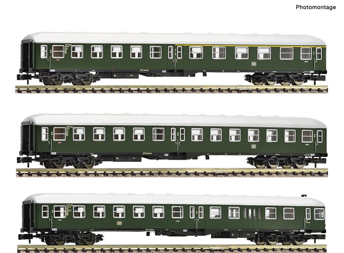 Fleischmann 6260011 3-tlg. Set: Mitteleinstiegswagen, DB, ep III, SPOR N, KOMMENDE NYHED 2023