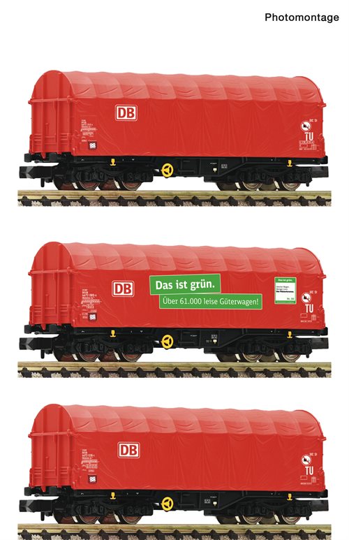 Fleischmann 6660014 3-tlg. Set: Schiebeplanenwagen, DB AG, ep VI, SPOR N, KOMMENDE NYHED 2023