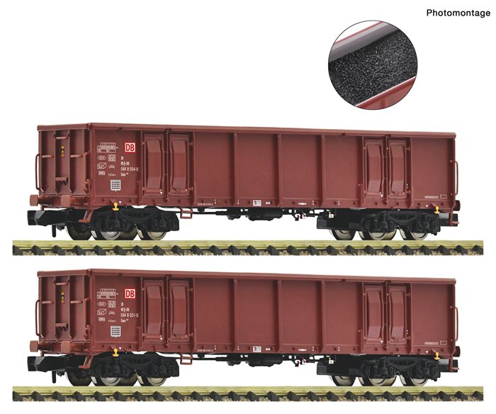 Fleischmann 830257 2-tlg. Set: Offene Güterwagen, DB AG, ep VI, SPOR N