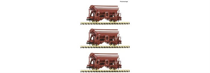 Fleischmann 830358 3-tlg. Set: Schwenkdachwagen, DB AG, ep V, SPOR N, KOMMENDE NYHED 2023