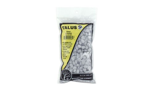 Woodland Scenics 1280 Coarse Gray Talus, store sten, 340 gr