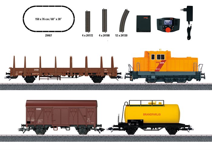 Märklin 29467 Digitalt startsæt "Dansk Godstog", DSB, ep V, H0 NYHED 2019