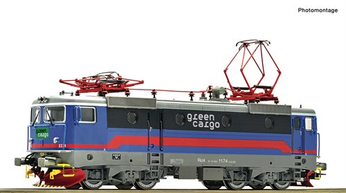 Roco 70458 Elektrolokomotive Rc4 1174, Green Cargo, ep VI, DC,  H0 KOMMENDE NYHED 2022