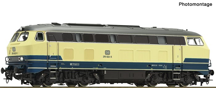 Roco 70761 Diesellokomotive BR 215, DB, ep IV, DC,  H0 KOMMENDE NYHED 2022