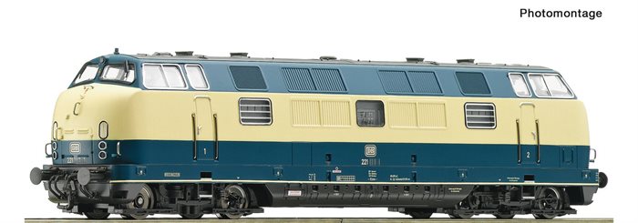 Roco 71089 Diesellokomotive 221 124-1, DB, DC, ep IV, KOMMENDE NYHED 2023