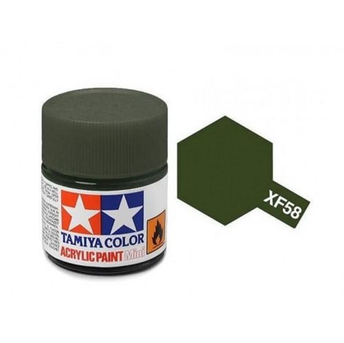 Tamiya 81758 Akryl maling, XF58, Olive green, 10 ml