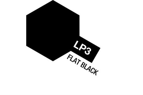 Tamiya 82103 Laquer paints, LP03 Flat Black, 10ml