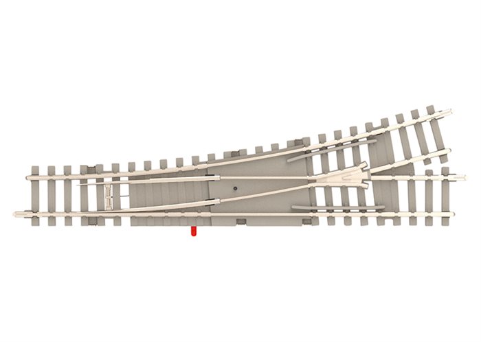 Minitrix 14538 Links-Weiche mit Betonschwellen 112,6 mm, KOMMENDE NYHED 2023