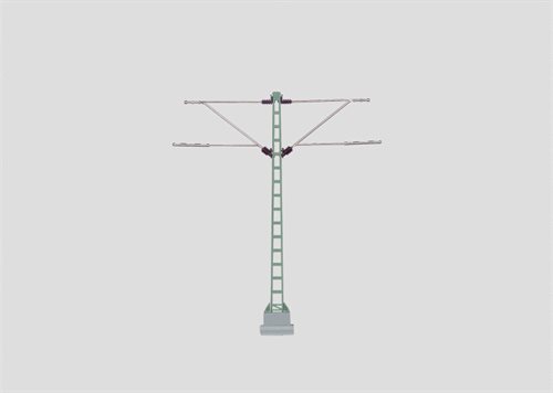 Märklin 74105 Midtermast til køreledniger, begge arme er isolerede, højde 100 mm, H0