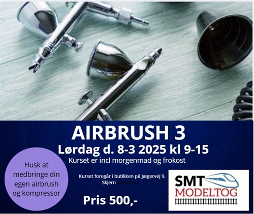 Airbrushkursus 3, Søndag d. 19-3 kl 9-15