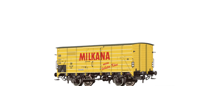 Brawa 67488 Gedeckter Güterwagen G10 „Milkana” der DB  Betriebsnummer: 145 387, ep III, Spur N