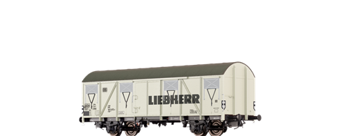 Brawa 67819 Gedeckter Güterwagen Gbs 245 „Liebherr” der DB  Betriebsnummer: 21 80 140 5 672-3, ep IV, Spur N