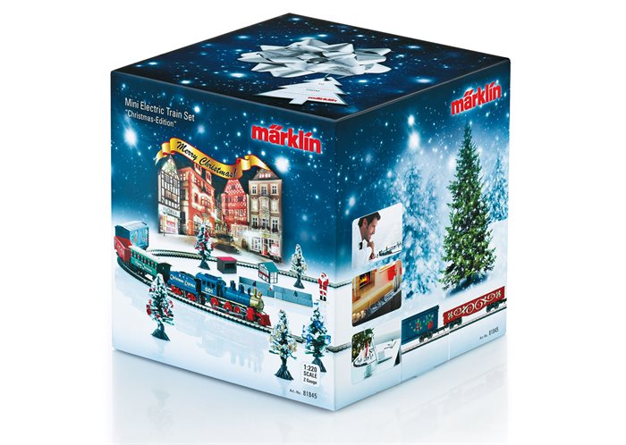 Märklin 81845 Julestartsæt med lokomotiv, 3 vogne, skinneoval, trafo og tilbehør, SPOR Z