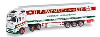 Herpa306164 Volvo FH 16 Globetrotter XL 6x2 Kühlkoffer-Sattelzug "H. E. Payne LTD"