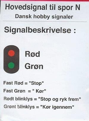 Modeltog N 1 Hovedsignal rød/grøn byggesæt