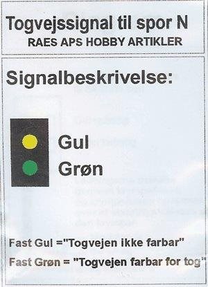 Modeltog N 2 Tovejsignal gul/grøn byggesæt