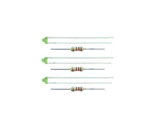 Viessmann 3554 3 stk LED dioder, grønne, Ø 1,8 mm, incl formodstande